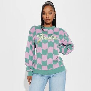 Fashion Nova Fender Checkered Sweater